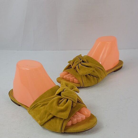 Tory Burch Annabelle Bow Top Mustard Women's Slide - Picture 3 of 14